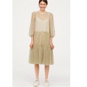 H&M Polka-Dot Tulle Dress • Like new • Sz Medium M • Cream • Blogger Fave